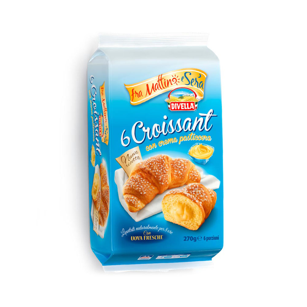 Croissant con Crema Pasticcera 6 pezzi