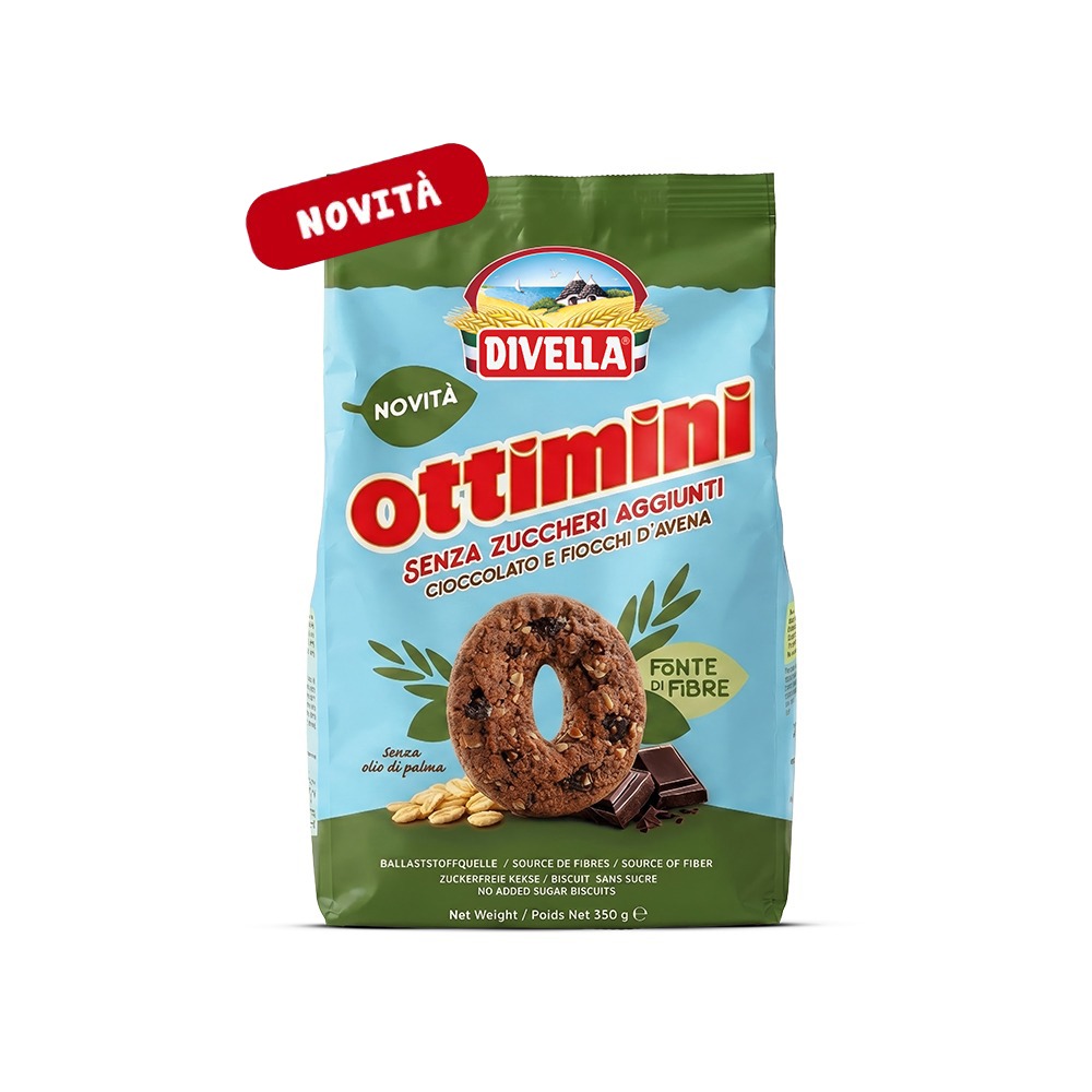 Ottimini senza zuccheri aggiunti cioccolato e fiocchi d’avena
