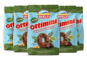 Biscotti Ottimini cioccolato e fiocchi d'avena senza zuccheri aggiunti